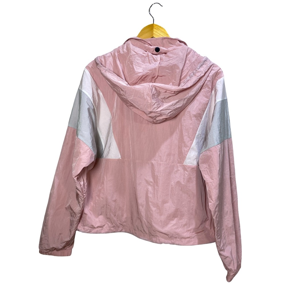 PINK Victoria Secret Colorblock Windbreaker Jacket XS/S Pink Gray  Lightweight - Picture 3 of 9